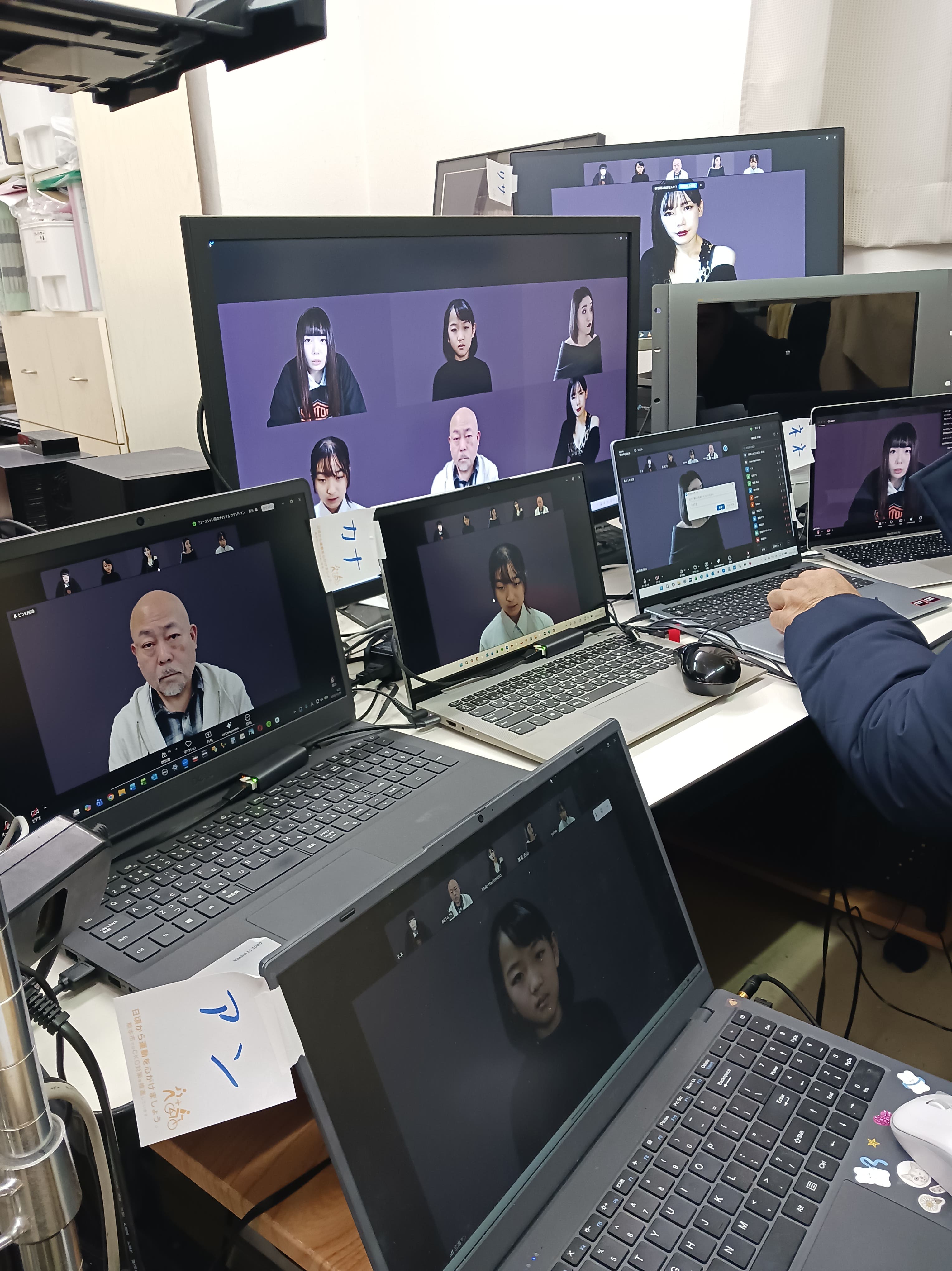 撮影現場での写真②
