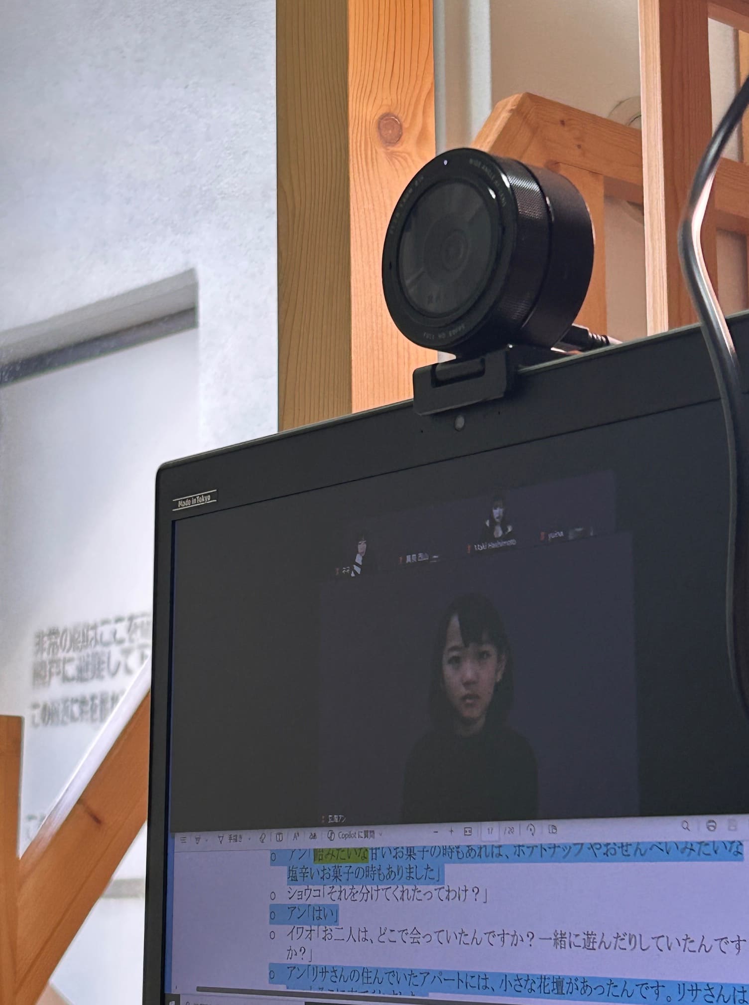 撮影現場での写真③